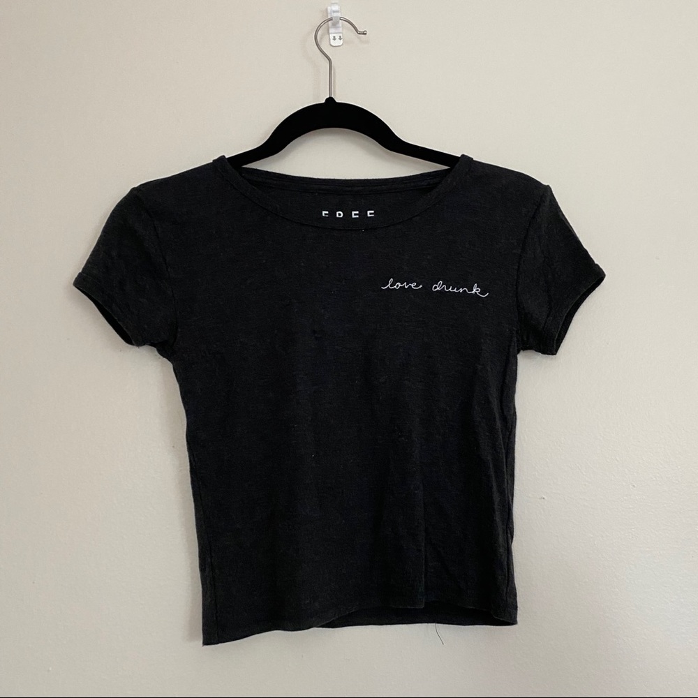 Dark gray crop top
